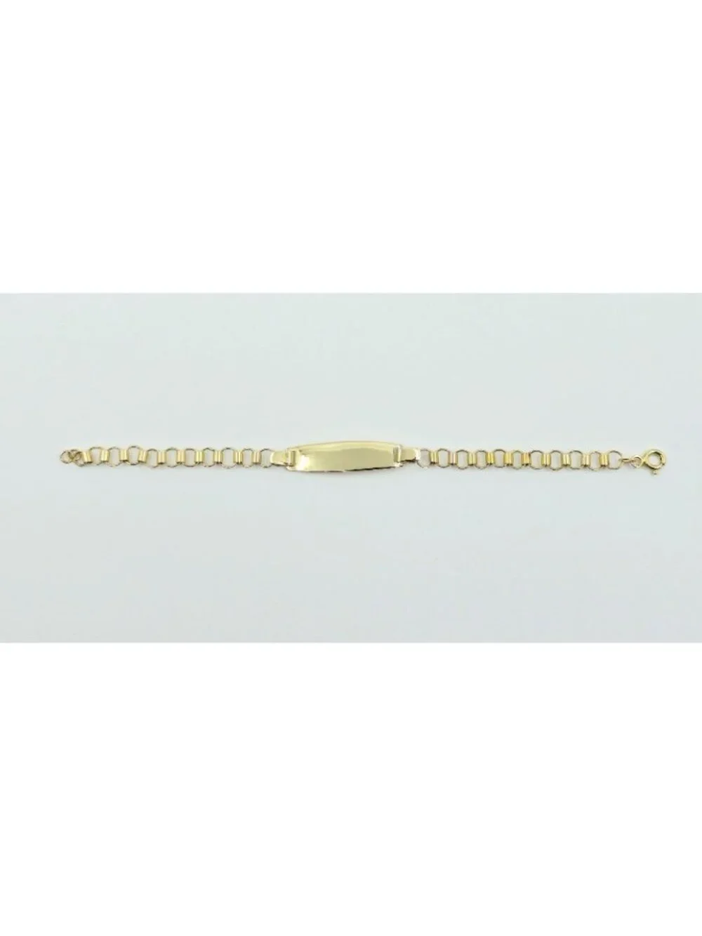 Unique 14K Karat Solid Yellow Gold Designer Baby Link ID Bracelet - 5.25